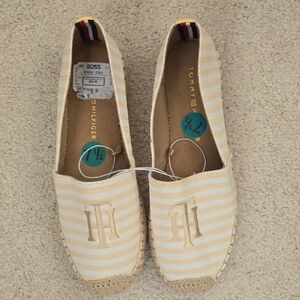 Tommy Hilfiger Women's Beige Striped Espadrilles